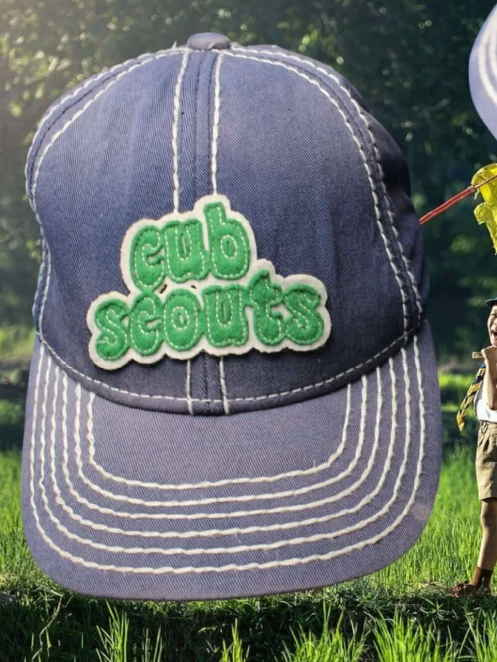 Scouts of America Cub Scouts Embroidered Paw Prints  Hat Cap Youth